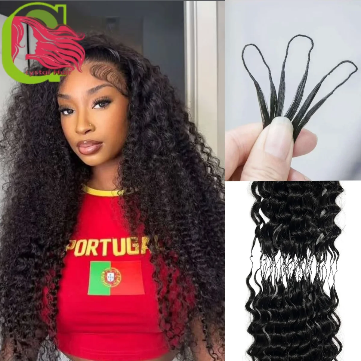 

Накладные волосы Kinky Straight Crochet из натуральных человеческих волос, предварительно связанные, невидимые, многоразовые, без узлов