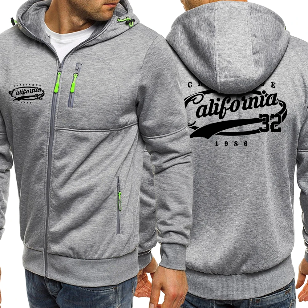 

Куртки на молнии Challenge California 32, мужские модные флисовые толстовки, осенние свободные пуловеры, повседневные мужские пуловеры с длинным рукавом
