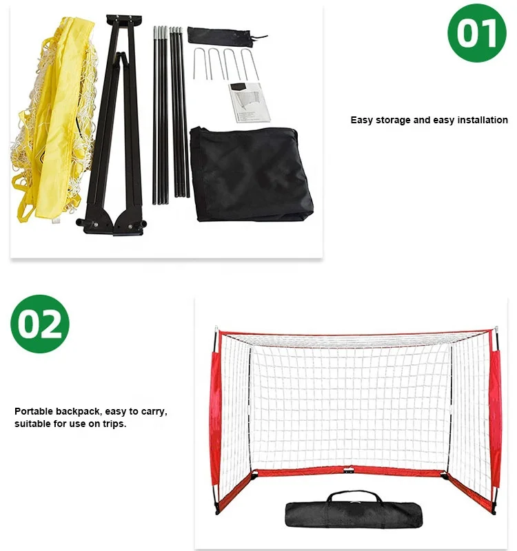 Portería de fútbol portátil para interiores y exteriores, 6x4 pies, patio trasero, 12x6, plegable, precio bajo