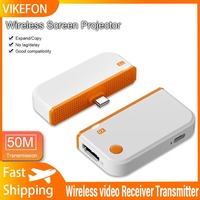 50m Tpye C Wireless HDMI-Compatible Video Transmitter and Receiver Extender 1080P Wifi Display TV Stick Dongle Adapter for PC TV