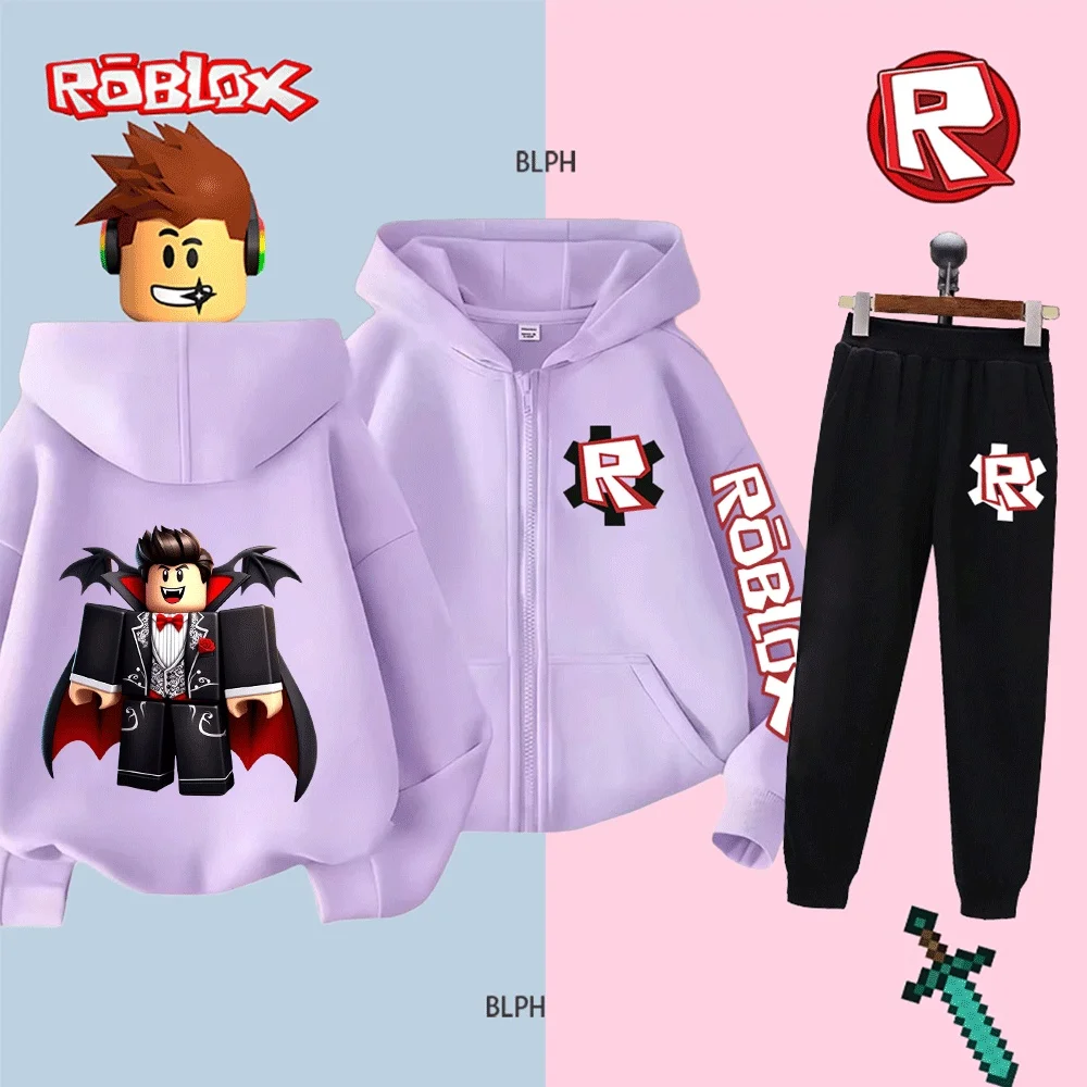 

Детский костюм вампира Roblox на Хэллоуин, комплект Y2K для маленьких мальчиков и девочек, черный, красный, с крыльями летучей мыши, наряд для косплея, повседневная толстовка с длинными рукавами