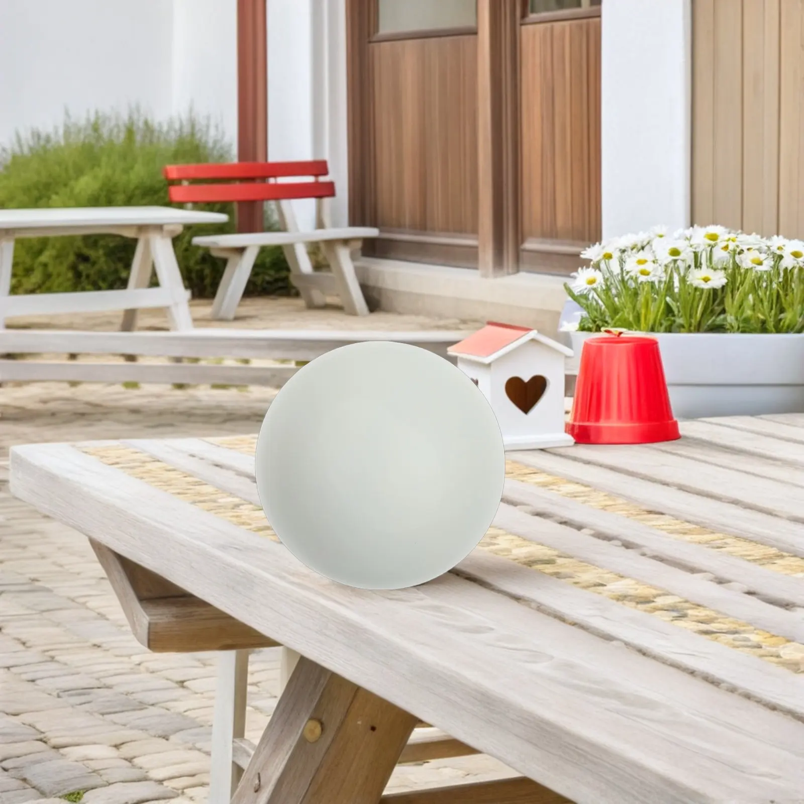Outdoor Decorative Balls Matte Finish Yard Globe Exterior Sphere Garden Sculpture Orb