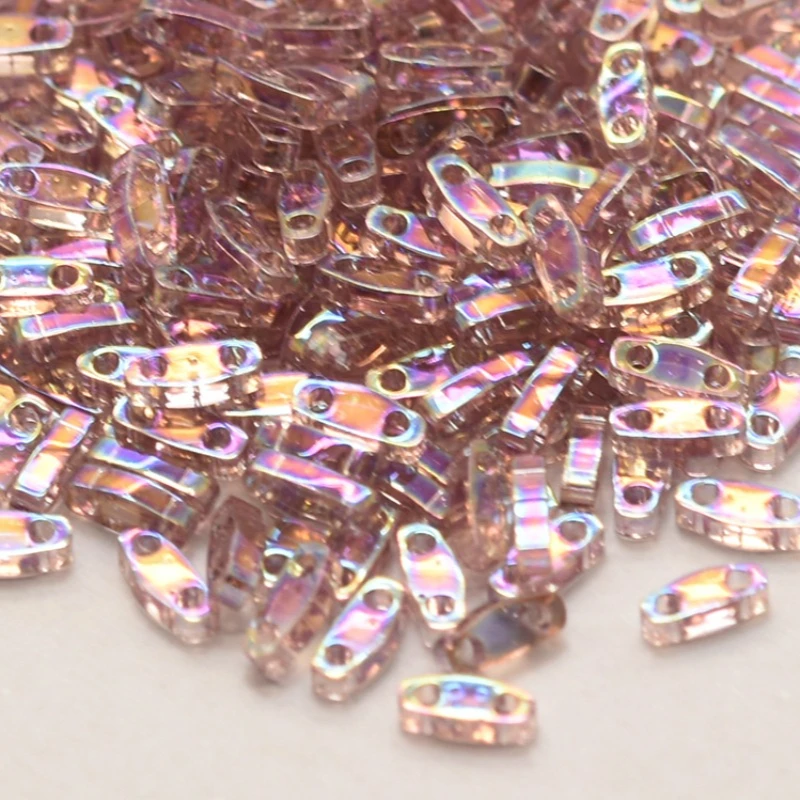MIYUKI Transparent 5*1.2*1.9mm TILA Beads 2-Holes Square Flat Japan Colored Light Beads for DIY Jewelry Making  Accessories