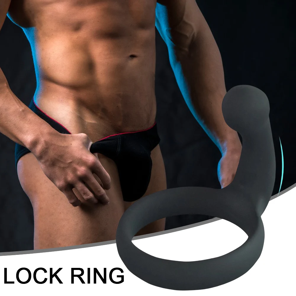 Silicone Penis Ring Sex Toy for Men Erection Prostate Massage Delay Ejaculation Cock Semen Lock Ring Male Sex Product  Adult 18+