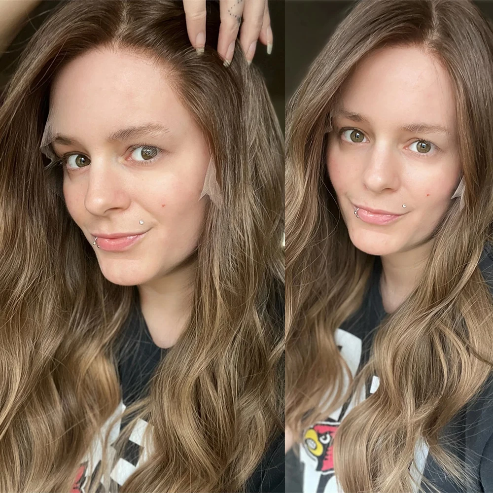 

Новый парик с кружевной передней частью, волнистый, блонд, натурального вида, из термостойкого синтетического волокна, для женщин, для повседневного использования и вечеринок