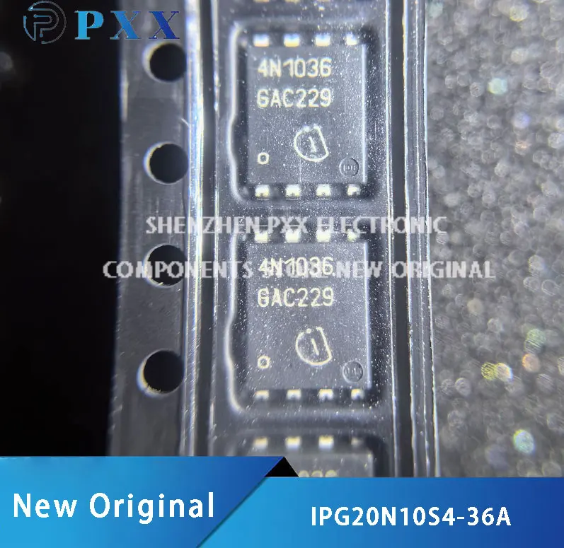 IPG20N10S4-36A OptiMOS™-T2 Power-Transistor MOSFET  Dual N-channel 100V 20A PG-TDSON-8-10  Marking:4N1036