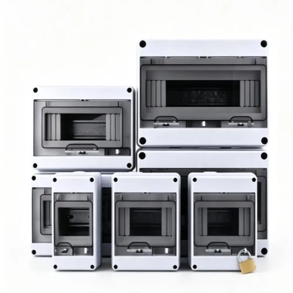 1/2/3/4/6/9/13/16 Ways Circuit Breaker Distribution Protection Box With Waterproof Cover Indoor Wall Mount Plastic Box
