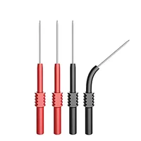 Cleqee P5009 10pcs Soft PVC Insulation Piercing Needle Non-destructive Multimeter Test Probes Red/Black