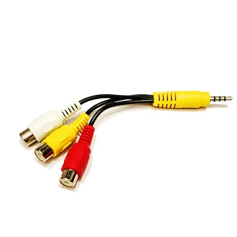 15 Cm 3.5 Revolution 3RCA Female Composite Audio Video AV Cable Male To Female Plug To Connect TV DVD Camera