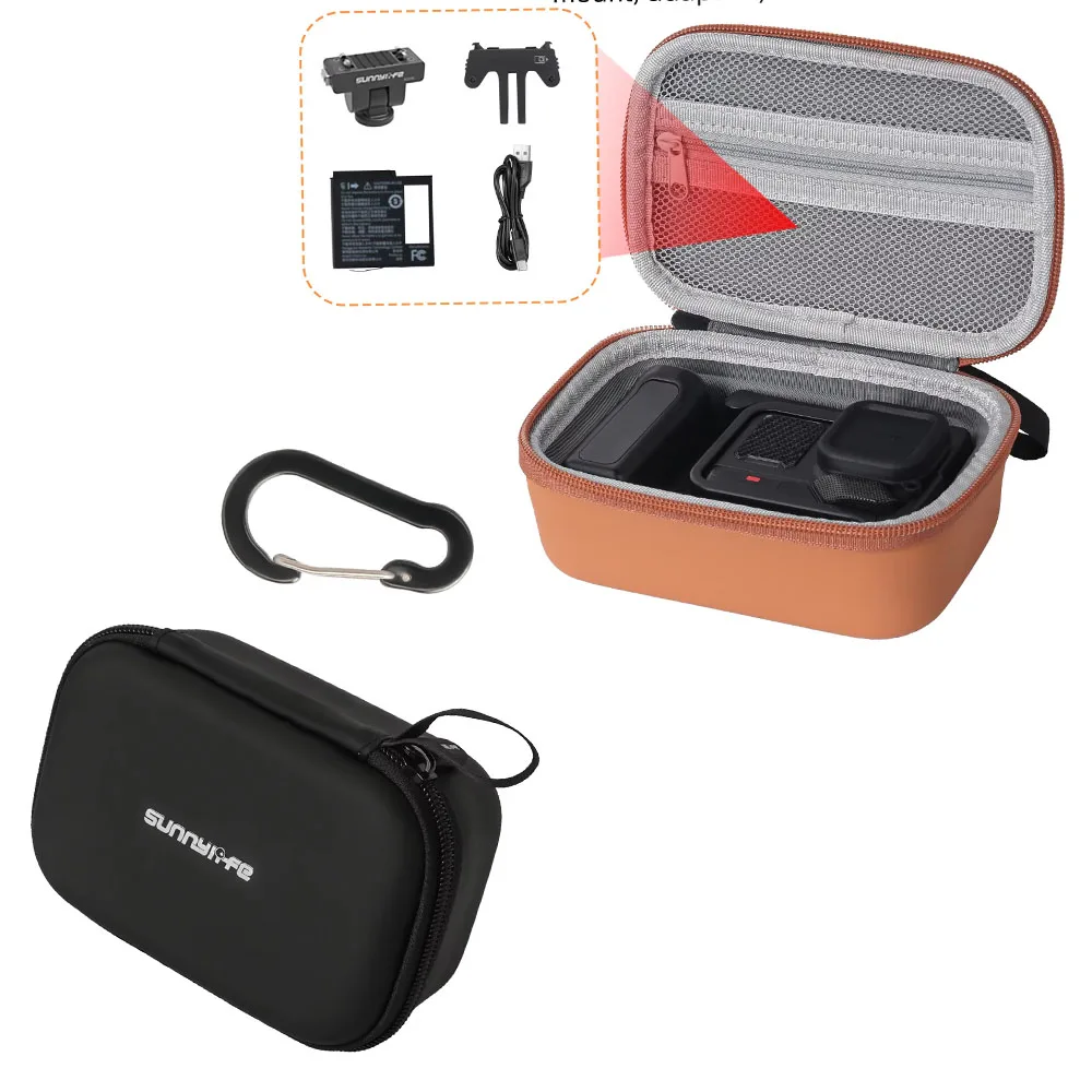 

Street Handbag for Insta360 Ace Pro 2/1 Photography Accessories Storage Bag Black Orange