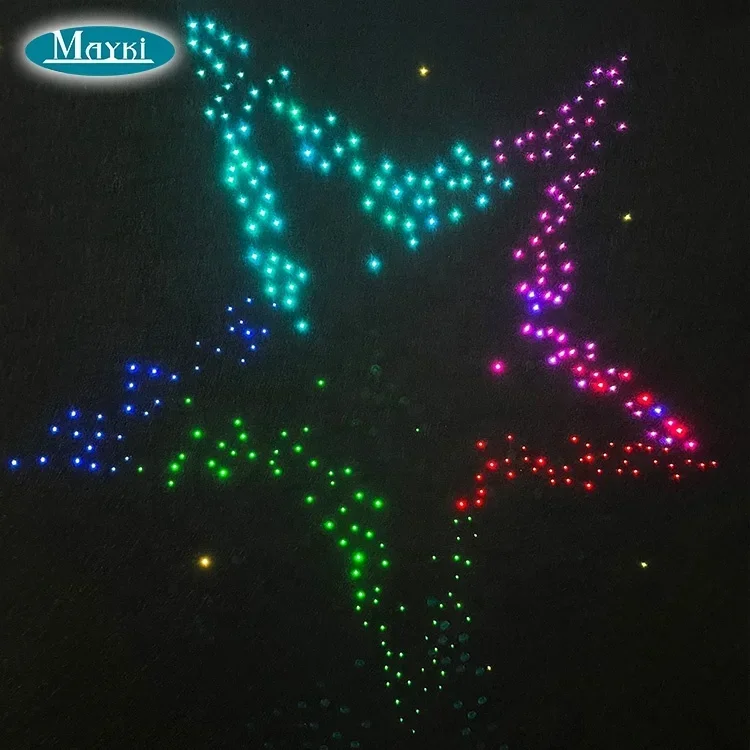 RGB shooing star fiber optic for meteor firework shower effect in ceiling panels car rooflight