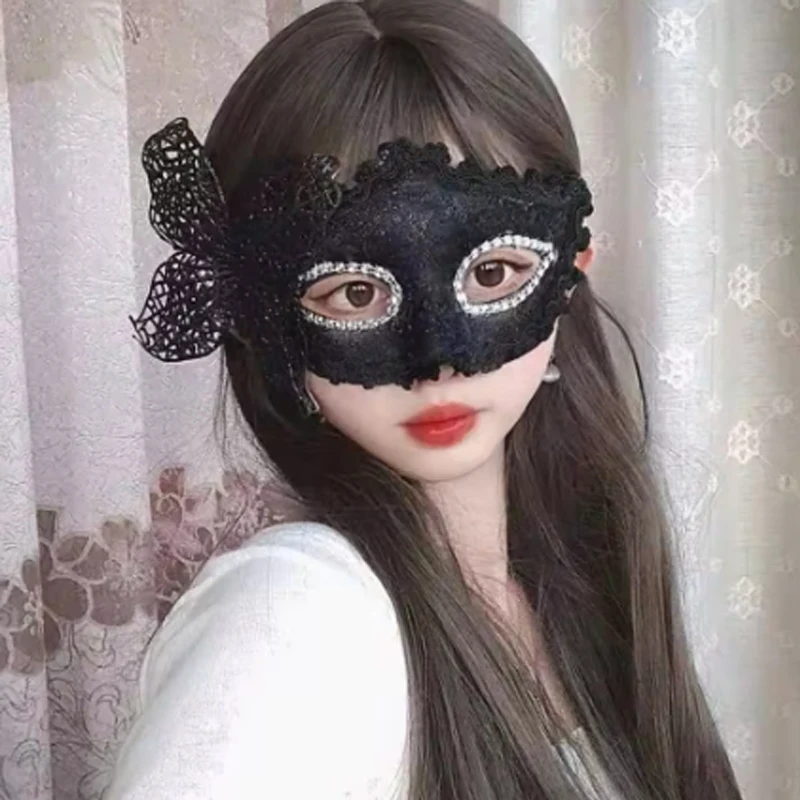 

Halloween Costume Mask Shimmering Party Masquerade Mask Half-Face Masquerade Mask Comfortable For Theatrical Performance Costume