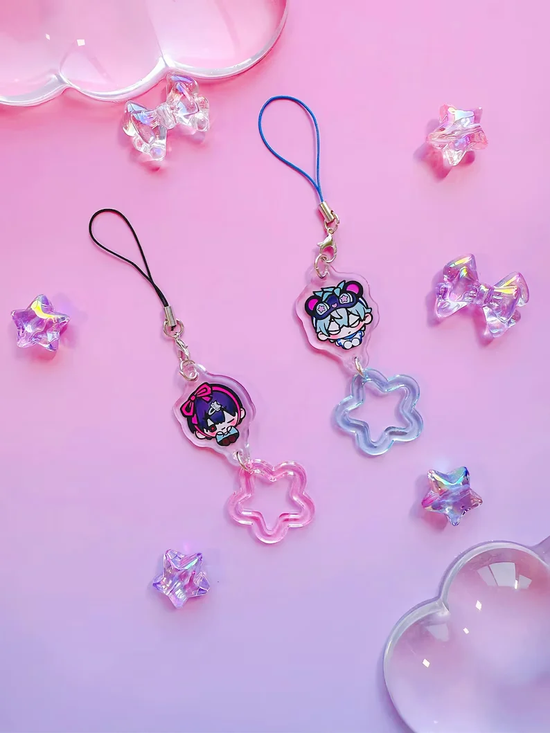 Alien Stage Stylized Character Acrylic Phone Charm Keychain Cartoon Bag Decor Gift