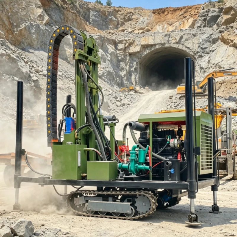 New Portable Diesel-Powered Hydraulic Rotary Mud Pump Water Well Drilling Rig Wheel/Crawler Mobility High Quality Efficient 200m