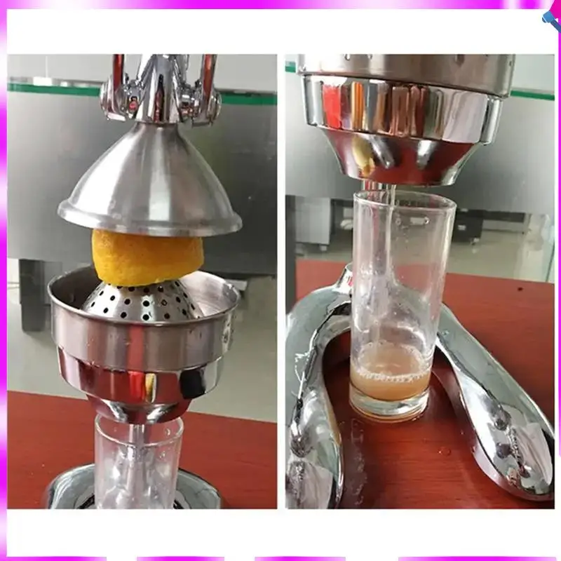N96R Stainless Steel Manual Lemon Orange Pomegranate Fruit Juice Extractor Hand Press Citrus Squeezer Fruit Juicer Pressing