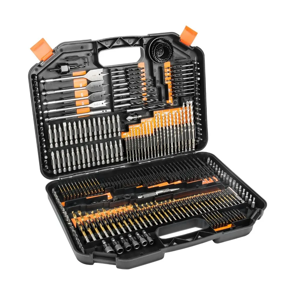 Drill Bit Set, 246-Pieces Drill Bits and Driver Set for Wood Metal Cement Drilling and Screw Driving, Full Combo Kit Assorted