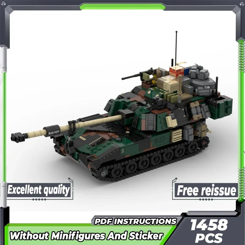 

Military Model Moc Building Bricks M109A6 Nato Paladin Tank Technology Modular Blocks Gifts Christmas Toys DIY Sets Assembly