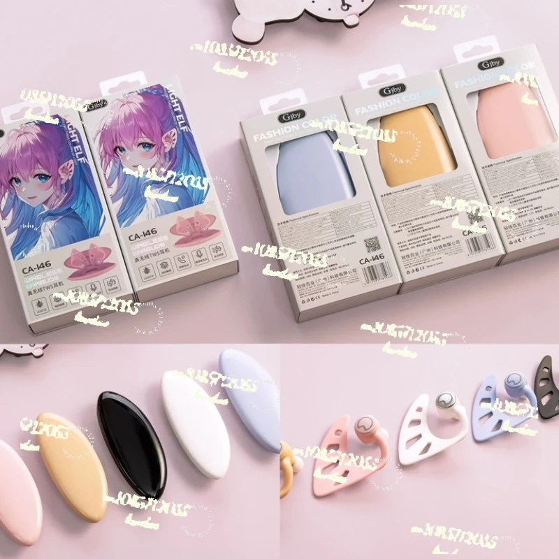 

Apply to fashion two-dimensional elf ear hanging Bluetooth LED light stereo true wireless Bluetooth headset CA-146