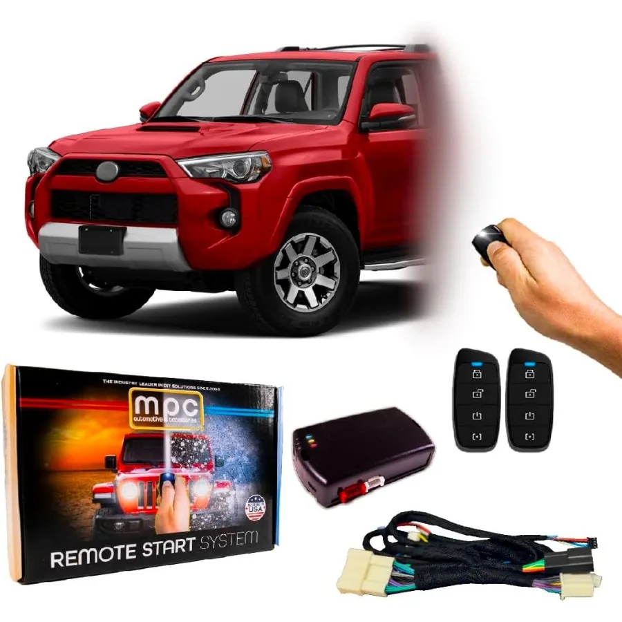 Zestaw zdalnego uruchamiania MPC kompatybilny z Toyota 4Runner 2010-2019 dla systemu zdalnego uruchamiania pojazdu z 4-przyciskowymi pilotami dalekiego zasięgu Pl