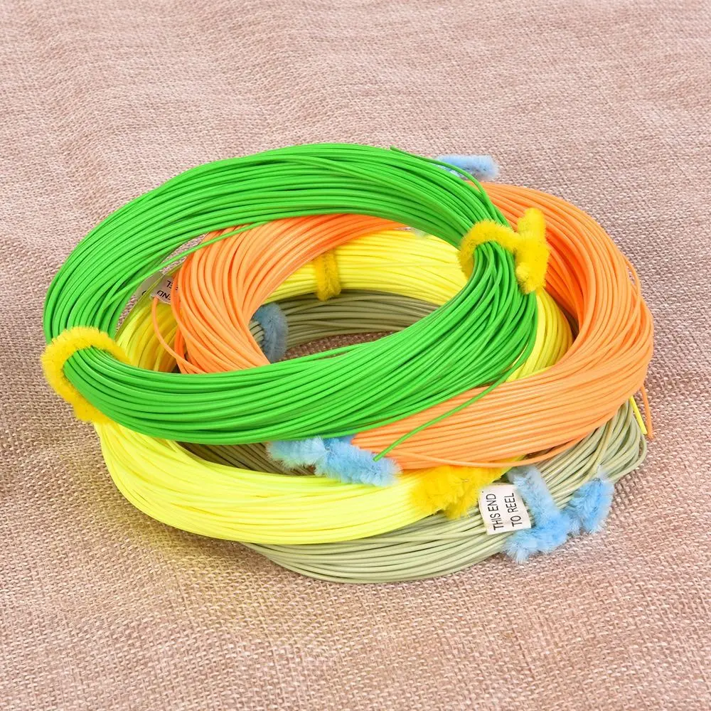 100FT Fly Fishing Line Fluo Front WF3FWF8F Forward Floating Long Casts Welded Loop Weight Fishing Line Fishing Tackles