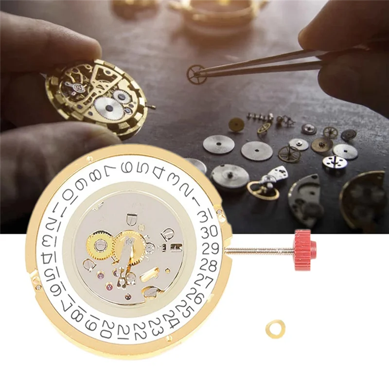 A79U-For RONDA Replacement Movement With Hour Wheel Spring 3 O'clock Calendar Two And A Half Hands Quartz Movement