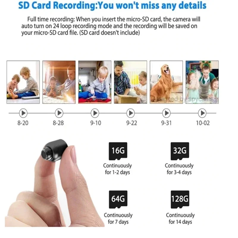 1080P HD Mini WiFi Camera - Baby Monitor, Indoor Security, Night Vision Camcorder