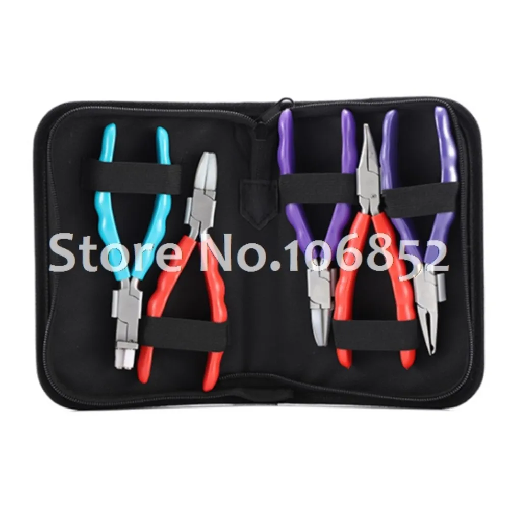 

5pcs Optical Plier Set Glasses Repairing Tool Kit Nylon Pocket