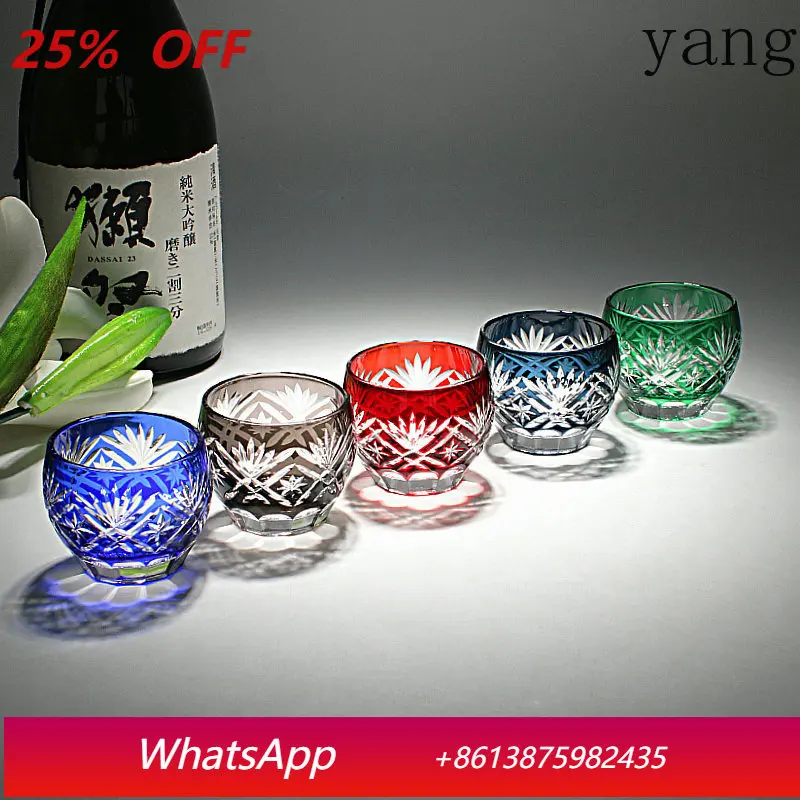Japanese-style glass, sake jug, sake wine glass, hand-carved Edo dice, the source of a cup