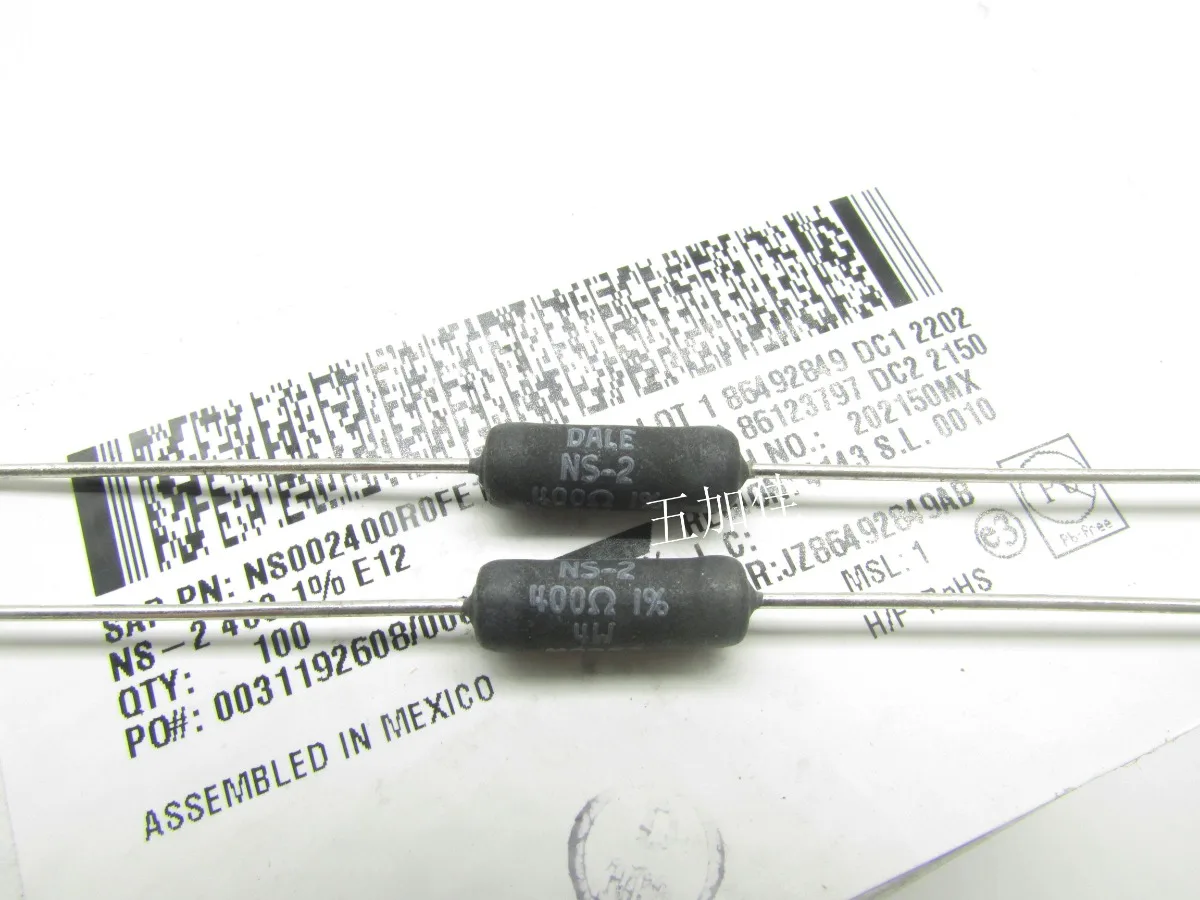 

20PCS/NS-2 4W 400R 1% NS002400R0FE12 imported black winding military grade low-noise resistor