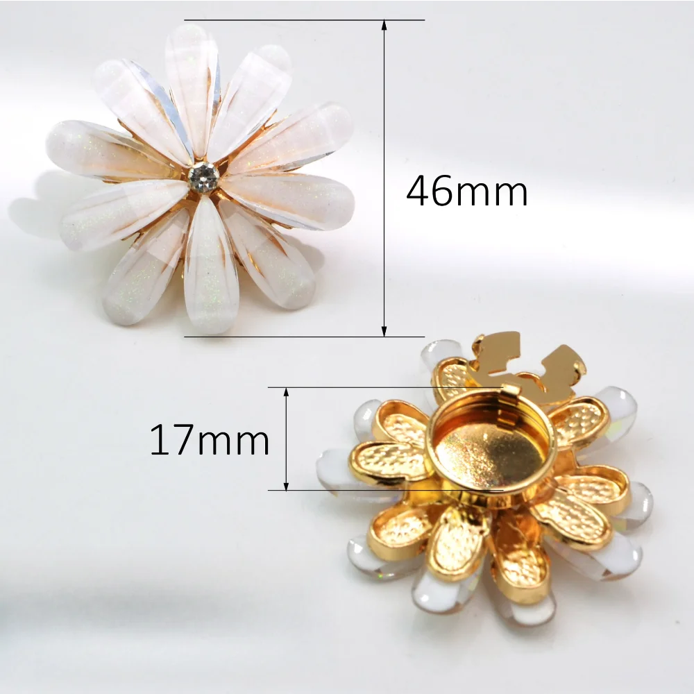 Elegant Petal-shaped Shirt Button Button Cover Daisy Petal Shirt Button Cufflink for Dress Coat Gift