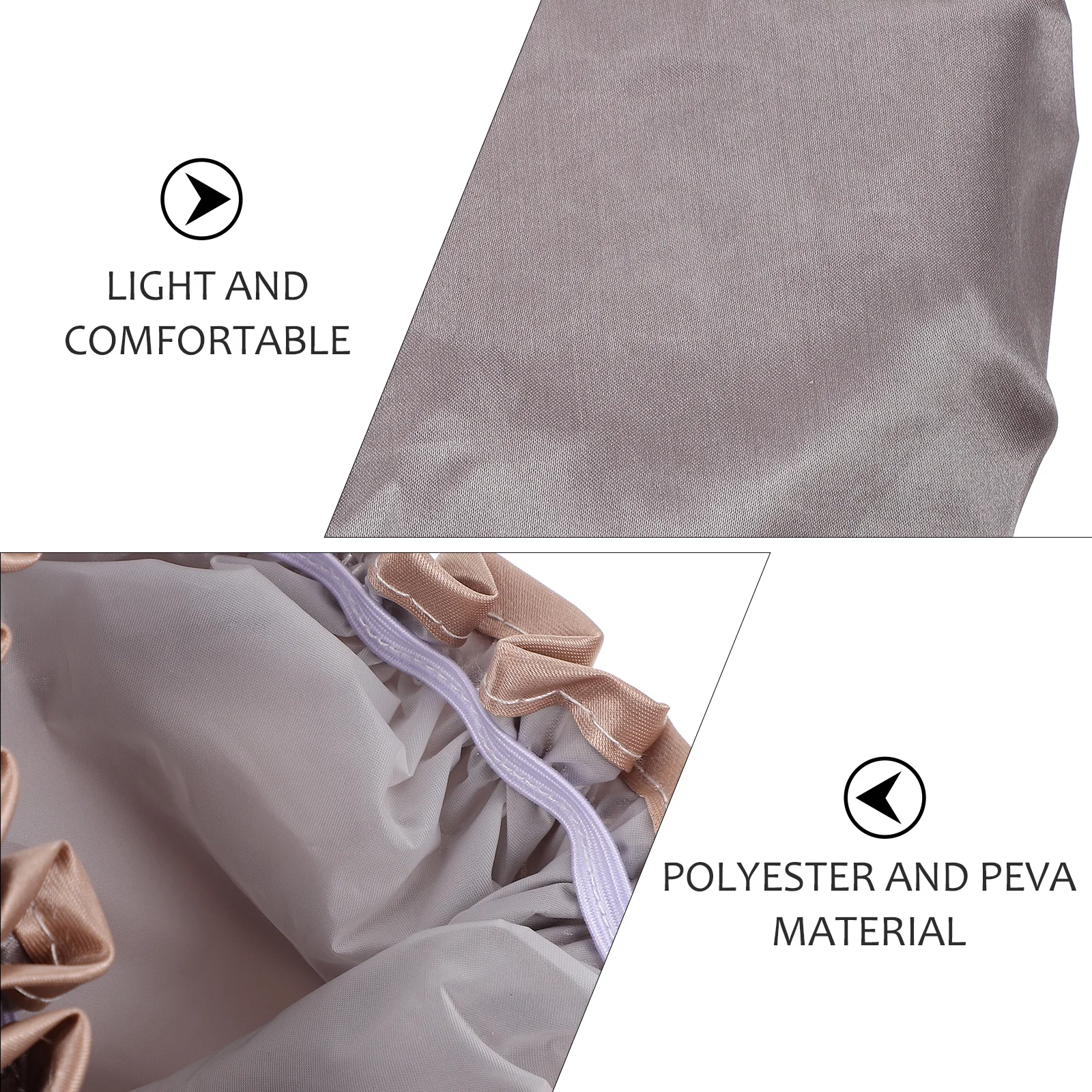 

Набор из 3 водонепроницаемых двухслойных шапочек для душа для женщин, особо прочные, легко моются, незаменимы для купания