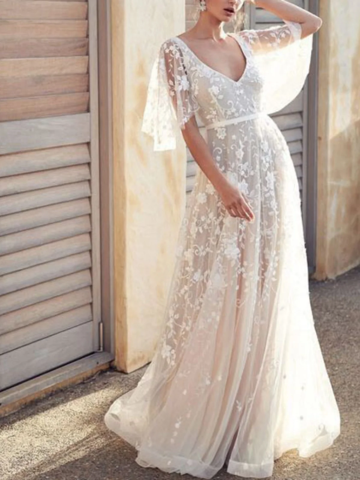 

Романтическая нежная мода для похудения ort Sve V-Ne Красивая кружевная свадебная юбка Цельная юбка Dr Ручная вышивка P...