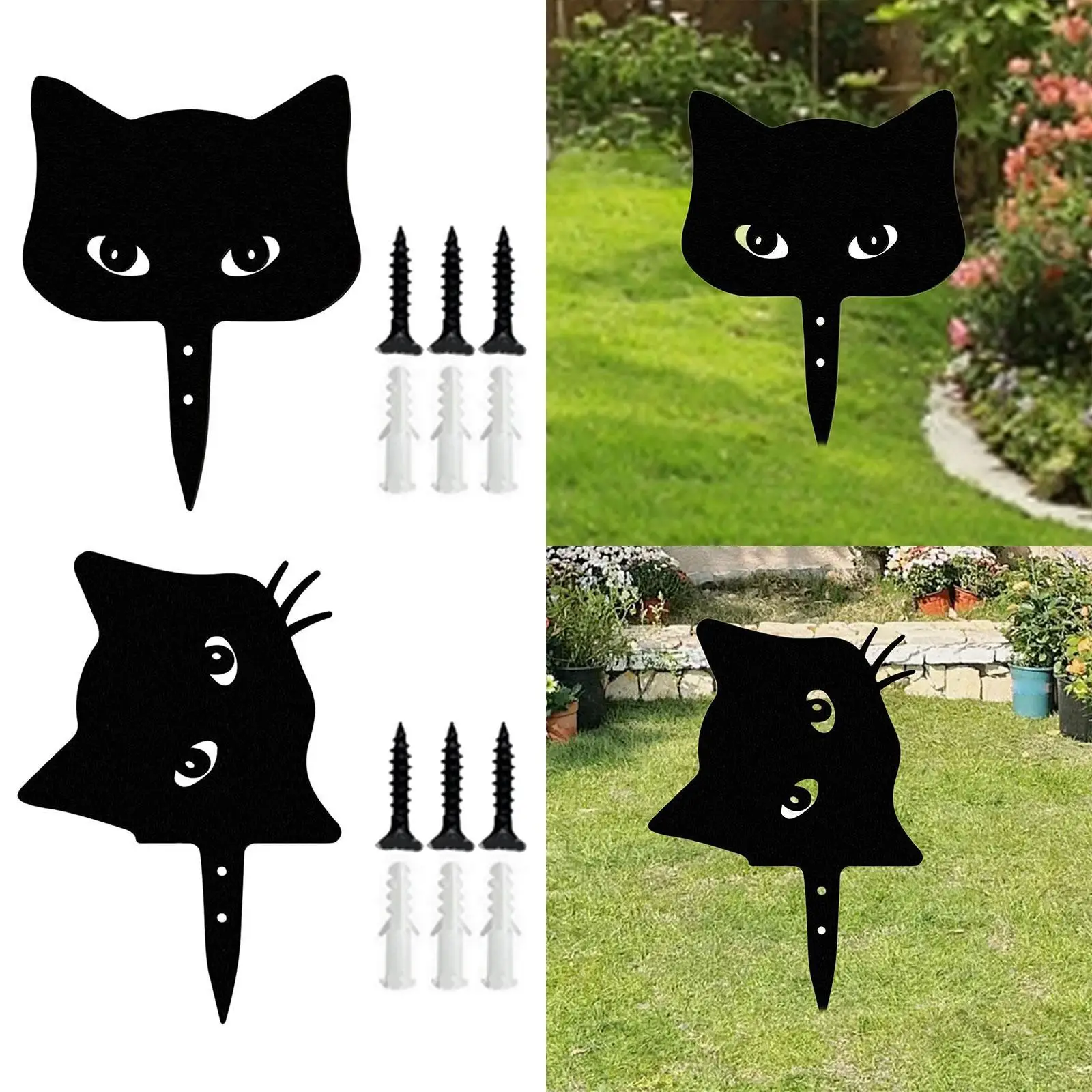 Palo per gatti Decorazioni da giardino Divertente Resistente alle intemperie Elegante prato Decorativo Ornamento artistico per cortile di fattoria Marciapiede Portico di casa