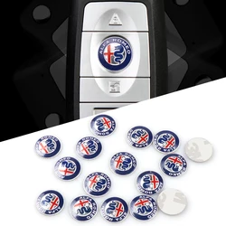 Per Alfa Romeo Sportiva 156 Stelvio Giulia Giulietta 10PCS Auto Key Remote Fob decalcomania in alluminio Car Key Shell Sticker ricambi auto