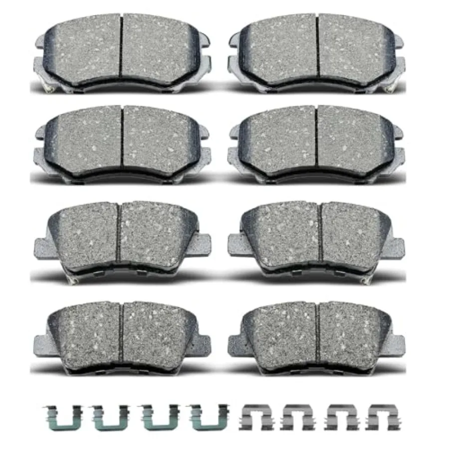 

Ceramic Front Rear Brake Pads with Clips for 2010 Elantra 2008-2010 Sonata 2010-2011 Azera 2007-2009 KIA Amanti 2010-2013 KI