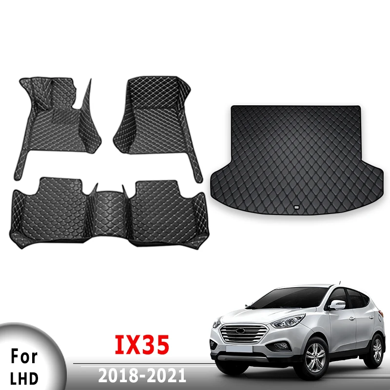 

Car Floor Mats Trunk Carpets For Hyundai IX35 2018 2019 2020 2021 Product Auto Interior Accessories Foot Pad Pedal Waterproof