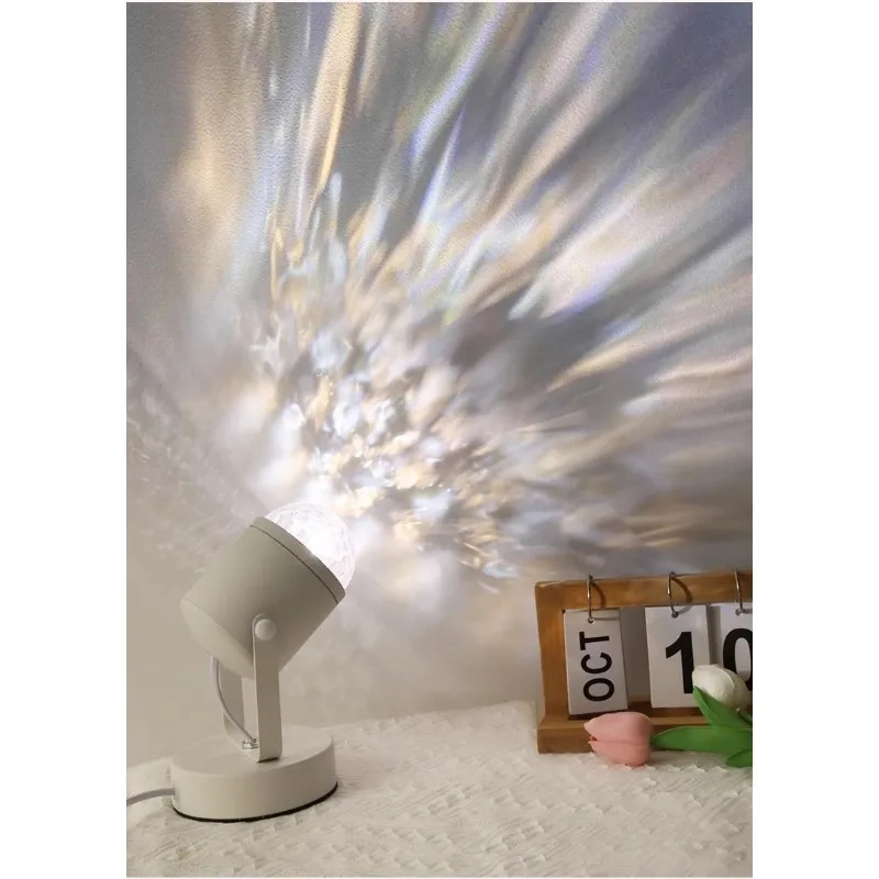 

Dynamic water ripple ambient projection live background sunset home bedroom decorative light
