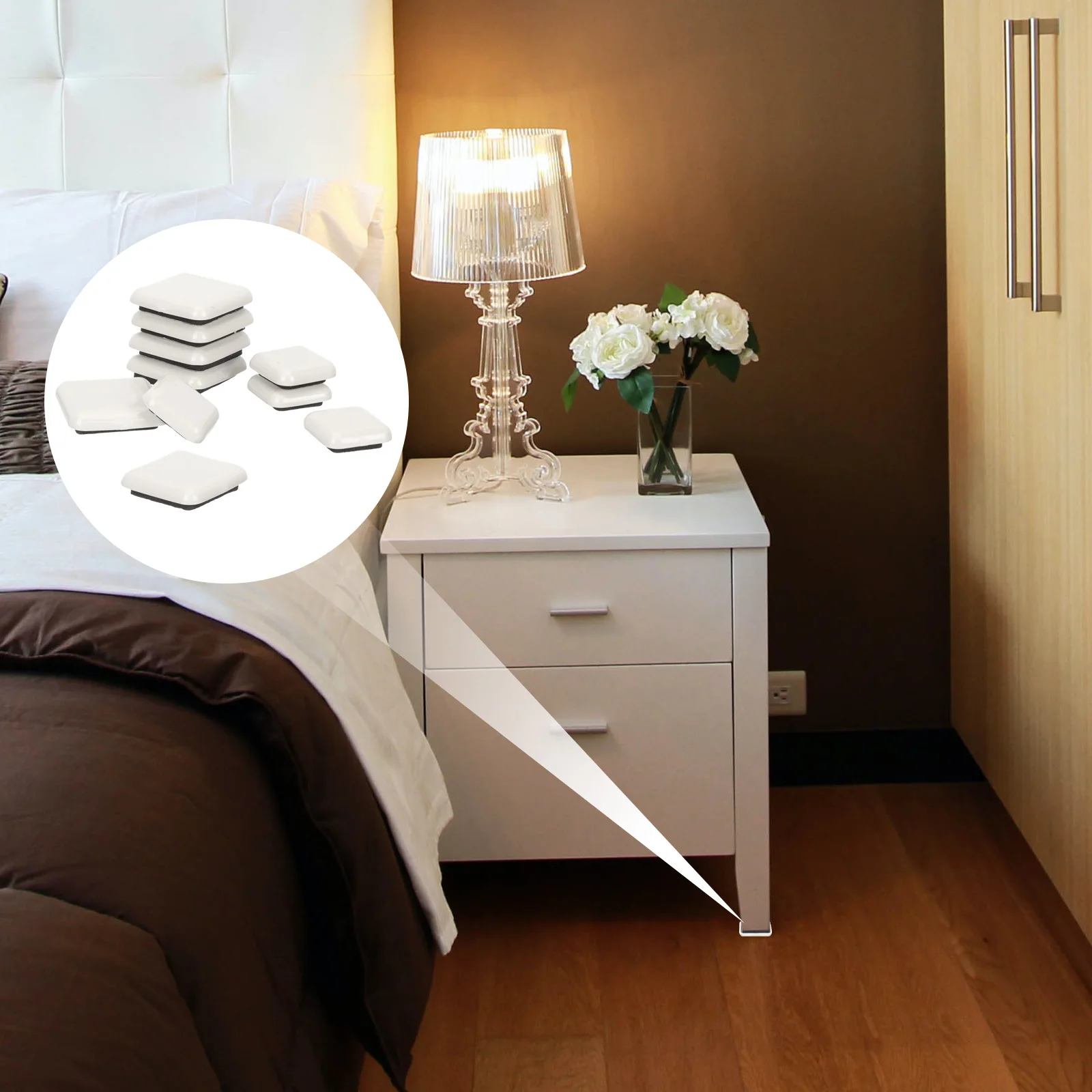 

20Pcs Quiet Sliding Furniture Feet Pads Self-Adhesive Durable Protective Floor Cushions Anti-Slip Scratch Resistant Furniture