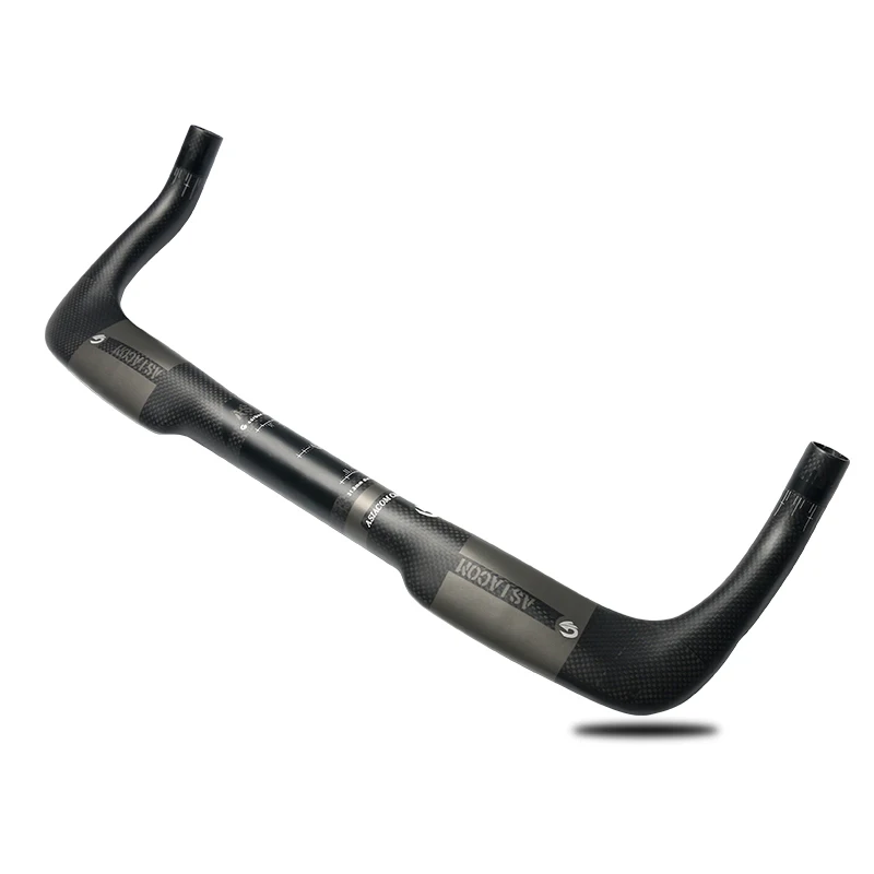 New gray ASIACOM racing Road bike matte 3K carbon rest handlebar TT style Fixed Gear bicycle handlebar 31.8*400-440mm new