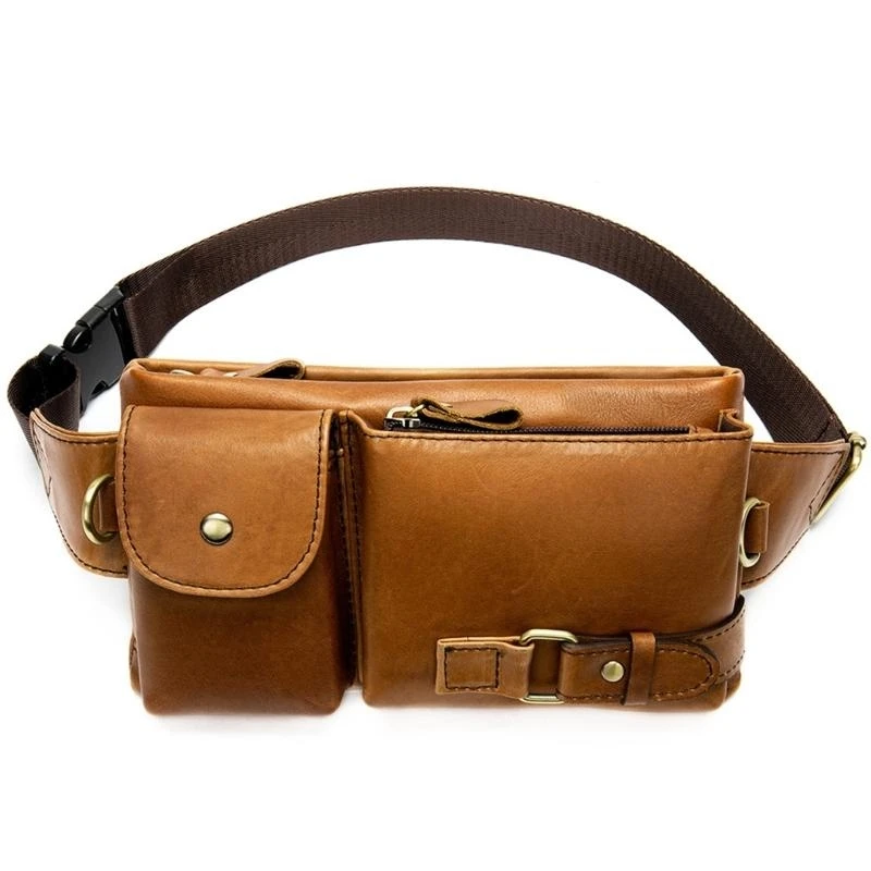 

Leather Fanny Pack for Fashion Waist Bag Travel Crossbody Bags Chest Phone