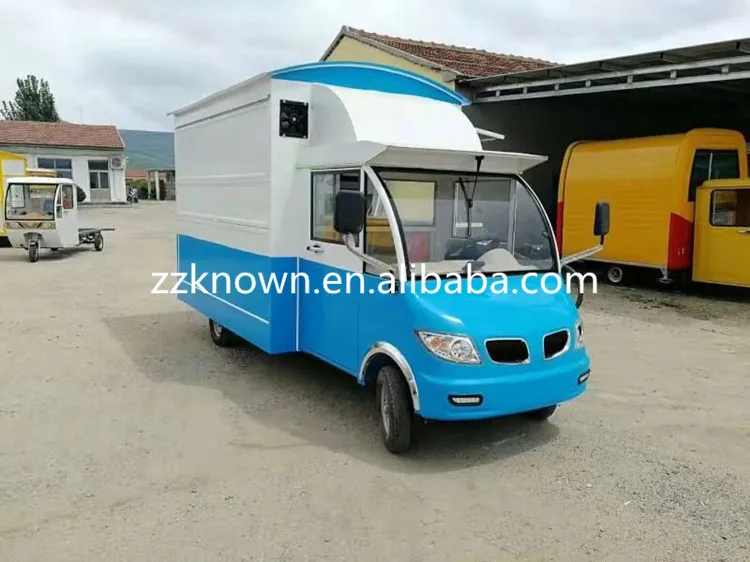 2023 Carrinho de comida móvel com design elétrico de comida e café com cores diferentes