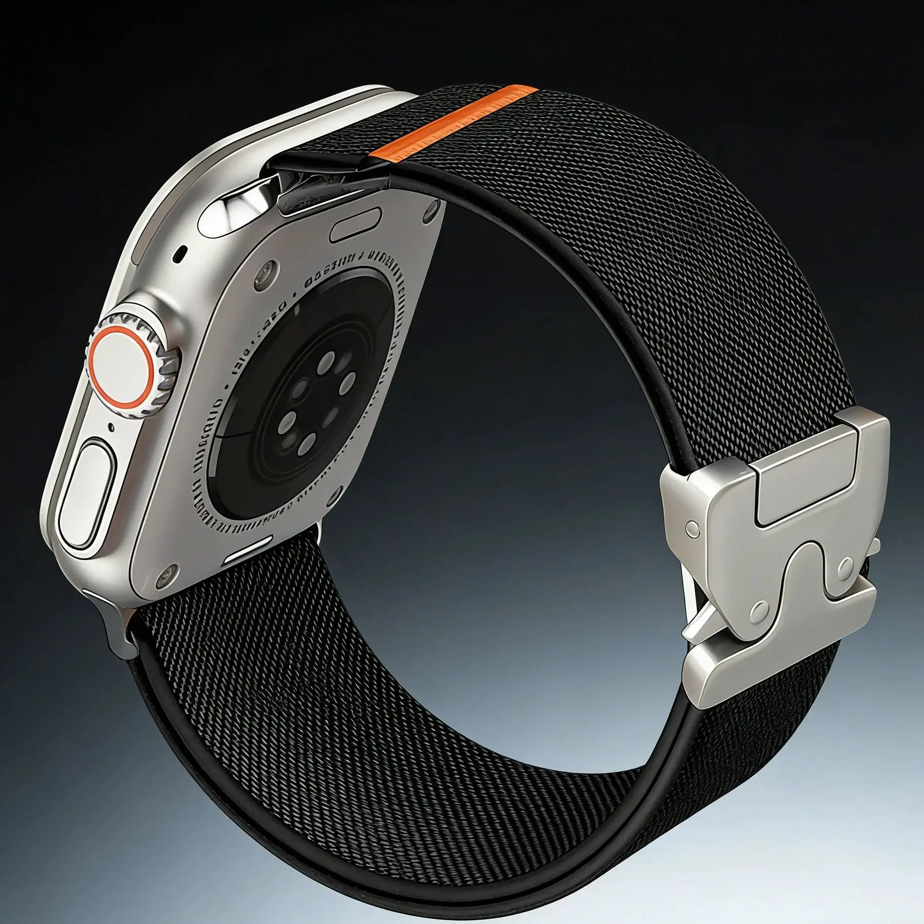 Fallschirm-Nylonbänder für Apple Watch Ultra 2 Band 49 mm 44 mm 46 mm 42 mm 40 mm 45 mm elastisches Armband IWatch Serie 10 9 8 7 6 3 SE