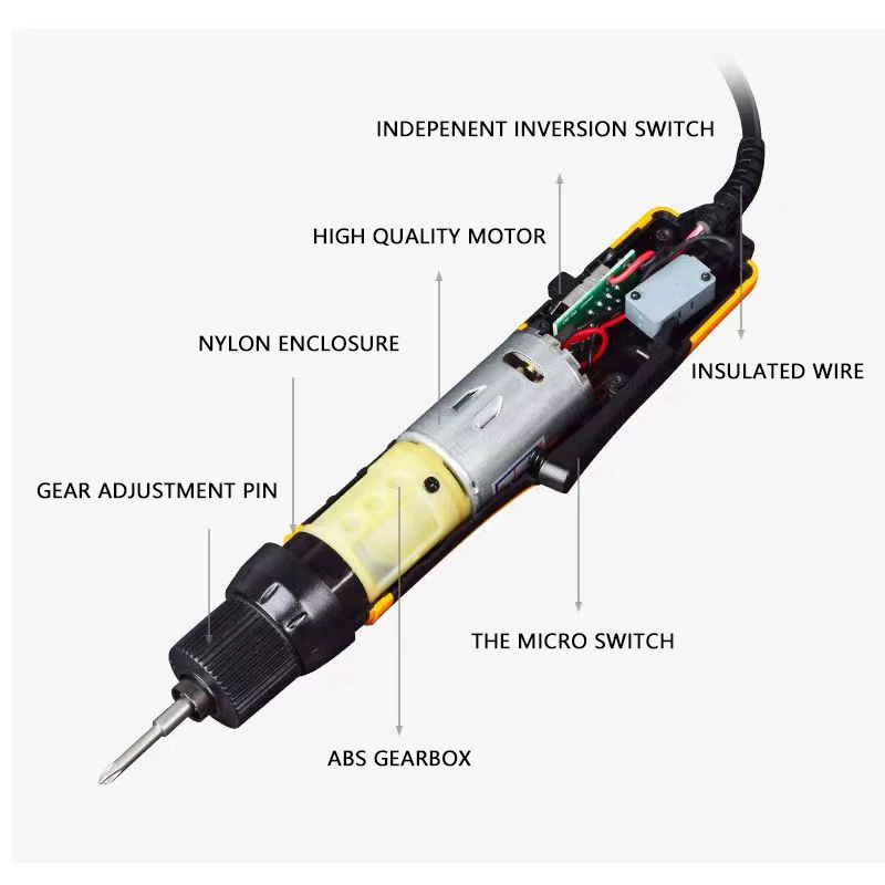 1600r.p.m High Rotation Speed Electrical Screwdriver Mini Adjustable Torque Electric Drill Screwdriver Set Electric Batch 4-6mm