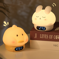 ​​duck Night Light Digital Alarm Clock For Kids Bedside Table Clock With Timer Temperature Display Snooze Cute Room Decor Gift