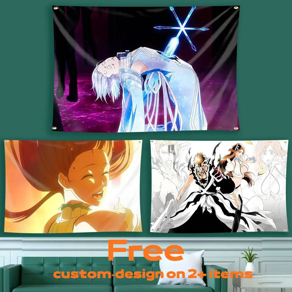 Anime B-Bleach TYBW Flag Tapestry Banner for Bedroom Living Room Outdoor Camping Custom