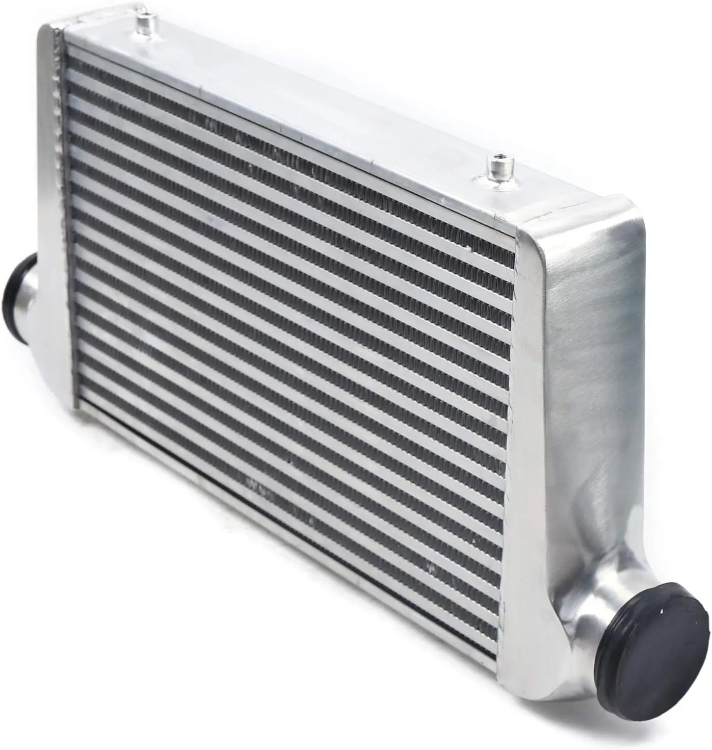 

Universal Front Mount Intercooler, 3 inch Inlet/Outlet Aluminum Turbo Intercooler, Overall size 25"x12"x3" Coresize 18"x12"x3"