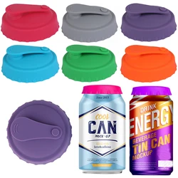 Couvercle de Canette de Soda en Silicone Réutilisable, Bouchon de Canette pour Soda, Bière, Boissons, Jus, Coke, Boisson, Convient aux Canettes Standard, Protecteur