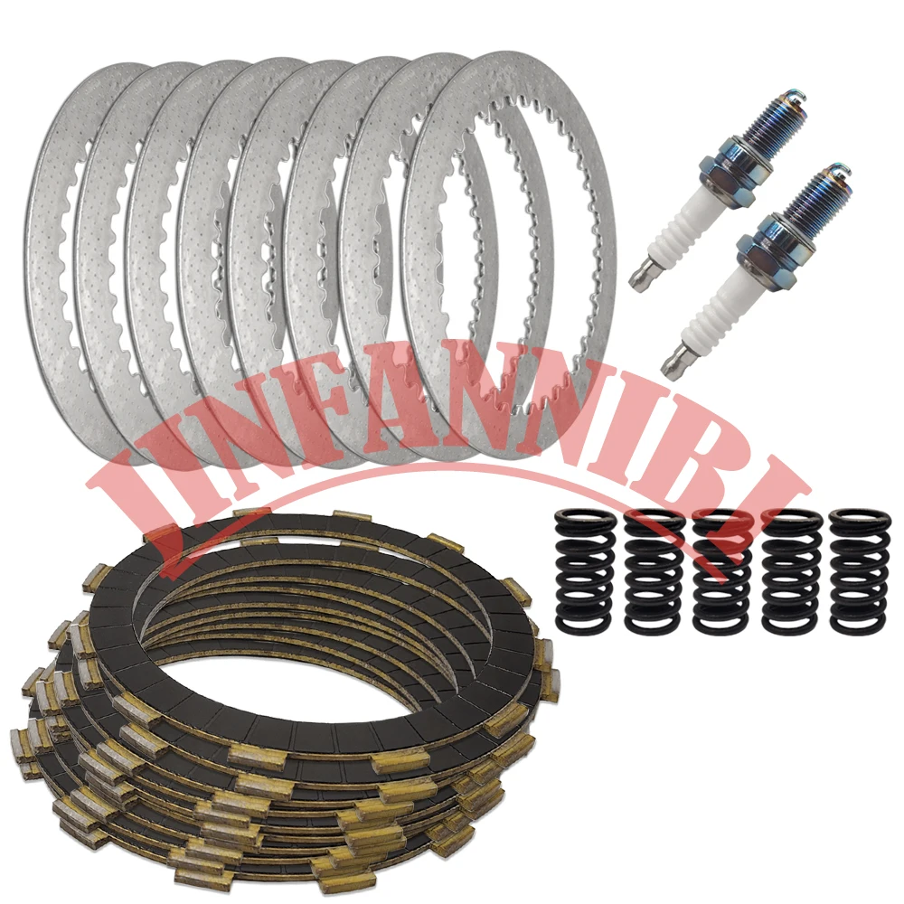 Clutch Friction Steel Plates & Spark Plugs For Suzuki Intruder VL1500 1998-2005 2006 2007 2008 2009