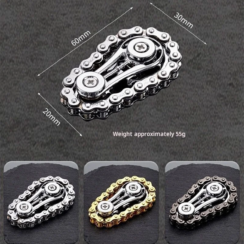 Rodas dentadas quentes volante ponta do dedo giroscópio fidget spinner antiestresse ansiedade metal correntes de bicicleta edc spinner brinquedo adulto presente natal