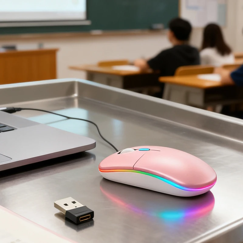 

Беспроводная мышь Bluetooth^ и два режима 2,4 ГГц__ Перезаряжаемая эргономичная RGB * бесшумным щелчком для ПК iPad, ноутбука, мобильного телефона, телевизора